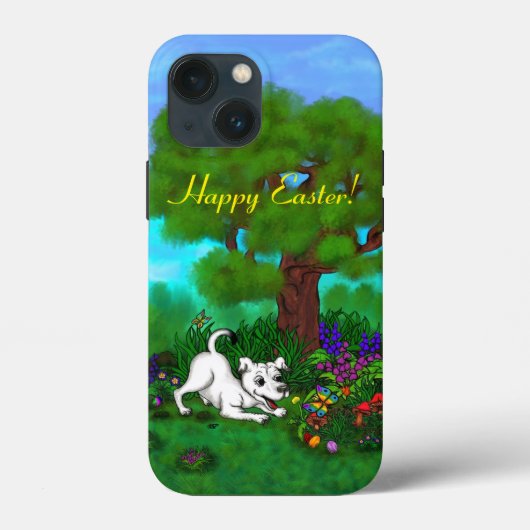 イースター – パピー・カポと蝶 Case-Mate iPhoneケース (裏面)