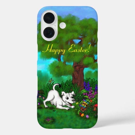 イースター – パピー・カポと蝶 Case-Mate iPhoneケース (裏面)