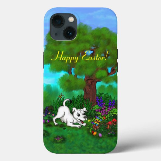 イースター – パピー・カポと蝶 Case-Mate iPhoneケース (裏面)