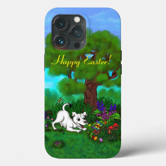 イースター – パピー・カポと蝶 Case-Mate iPhoneケース (裏面)