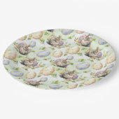 イースター パーティー ウサギのお祝い ペーパープレート (アングル)