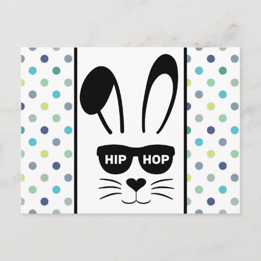 イースター ヒップホップ うさぎ Hop ポストカード (正面)