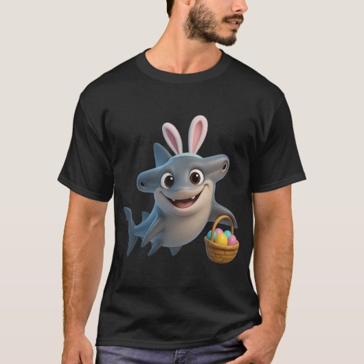 イースター ヒラシュモクザメ Tシャツ (正面)