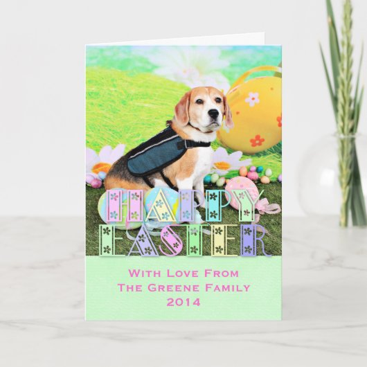 イースター-ビーグル犬- Brady シーズンカード (正面)