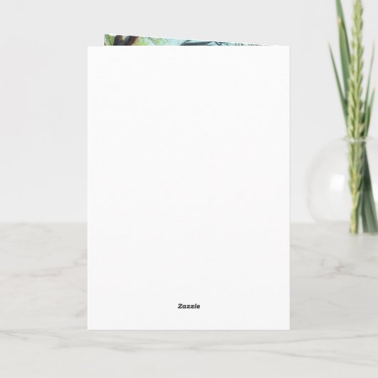 イースター ピンクのチューリップ 折りたたみ式グリーティングカード カード (裏面)