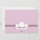 イースター ピンク フォト 出生発表カード シーズンカード (裏面)