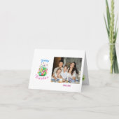 イースター ファミリー フォト 折りたたみ ホリデー カード (正面)