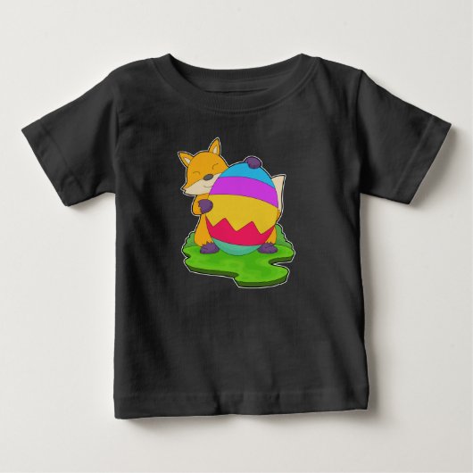 イースター フォックス イースター エッグ ベビーTシャツ (正面)