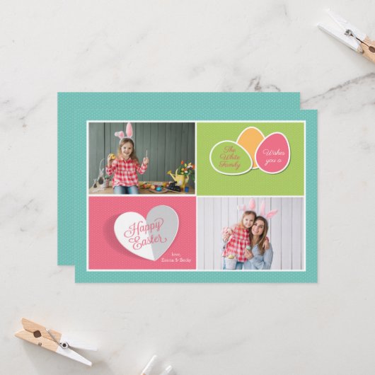 イースター フォト カード (正面/裏面インサイチュ)