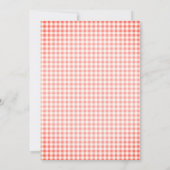 イースター フォークアート バニー うさぎ ピンク ギンガム 卵の狩り 招待状 (裏面)