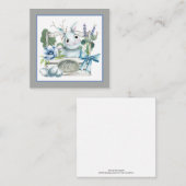 イースター フラワーボックス 青いウサギ ノートカード (正面/裏面)