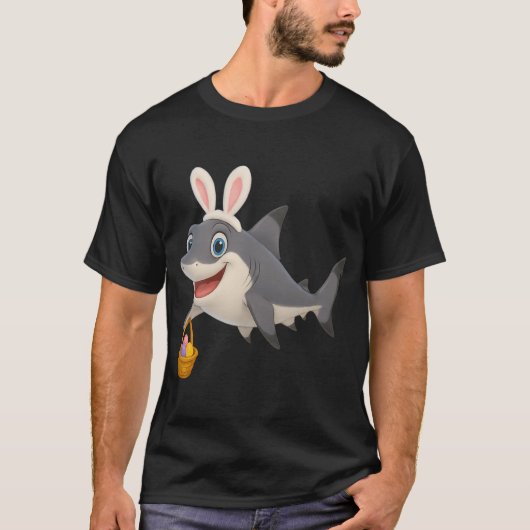 イースター ブラックチップシャーク Tシャツ (正面)