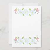 イースター・ブランチのウサギとヒナと春の花 招待状 (裏面)