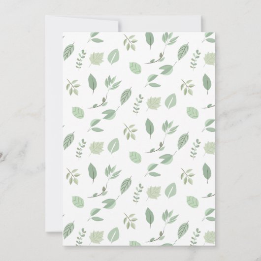 イースター・ブランチのウサギの花輪 シンプルでおしゃれなイースター・デザイン 招待状 (裏面)