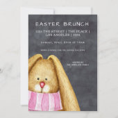 イースター・ブランチのウサギ（マフラー付き） 招待状 (正面)