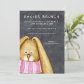 イースター・ブランチのウサギ（マフラー付き） 招待状 (スタンド正面)