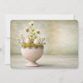 イースター・ブランチ招待状 ミニマルな花の春 招待状 (裏面)