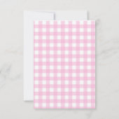 イースター・ブランチ招待 ピンクのギンガムチェック 招待状 (裏面)