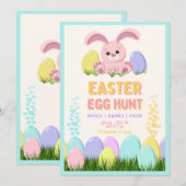 イースター・ブランチ & たまご狩り 招待状 | ワイルドフラワー (正面/裏面)