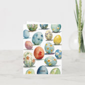 イースター・ブランチ＆イースターエッグ・ハント| かわいいウサギのイースターエッグ 招待状 (裏面)