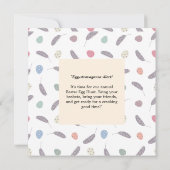 イースター・ブランチ＆イースター・エッグ・ハント| ワイルドフラワーのバニー 招待状 (裏面)