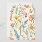 イースター・ブランチ&イースター・エッグ・ハント| ワイルドフラワーのバニー 招待状 (裏面)