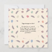 イースター・ブランチ&イースター・エッグ・ハント| ワイルドフラワーのバニー 招待状 (裏面)