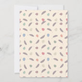 イースター・ブランチ＆イースター・エッグ・ハント| ワイルドフラワーのバニー 招待状 (裏面)