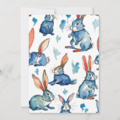 イースター・ブランチ＆イースター・エッグ・ハント | 水彩のウサギ 招待状 (裏面)