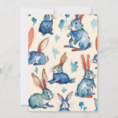 イースター・ブランチ＆イースター・エッグ・ハント | 水彩のウサギ 招待状 (裏面)