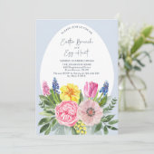 イースター・ブルックと卵狩り水色、青 招待状 (スタンド正面)