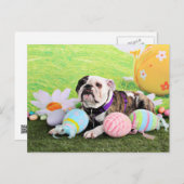 イースター – ブルドッグ – デリラ シーズンポストカード (正面/裏面)