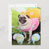 イースター – プグ – ハンナ シーズンポストカード (正面/裏面)