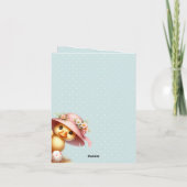 イースター ベイビー アニマルズ イースター フォールド ホリデー カード (裏面)