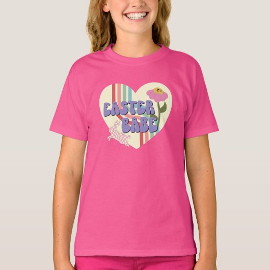 イースター ベイビー ハッピーイースター Tシャツ (正面)