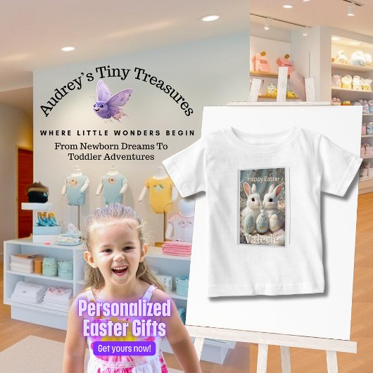 イースター ベビーTシャツ 名入れ可能