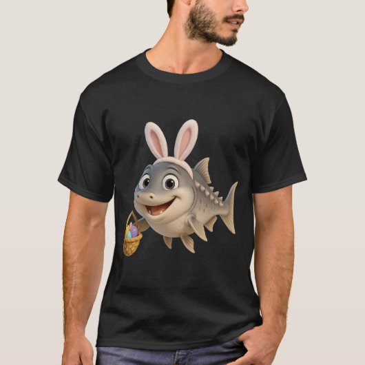 イースター ベルーガ チョウザメ Tシャツ (正面)