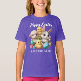 イースター ホップ ウサギ ヒヨコ 羊 たまごペイント Tシャツ