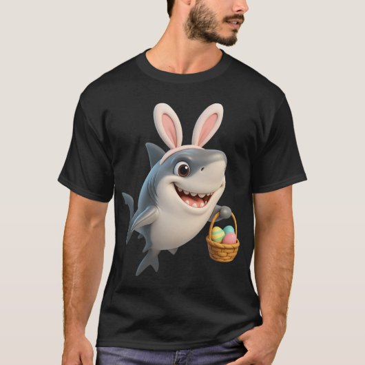 イースター・ホホジロザメ Tシャツ (正面)