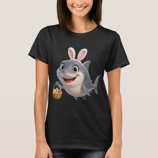 イースター ホホジロザメ Tシャツ (正面)