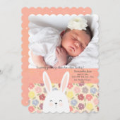イースター・メドレーの写真誕生のお知らせ シーズンカード (正面/裏面)