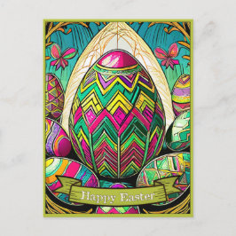 イースター モチーフ カラフル カートゥーン イースター エッグ 5008 シーズンポストカード