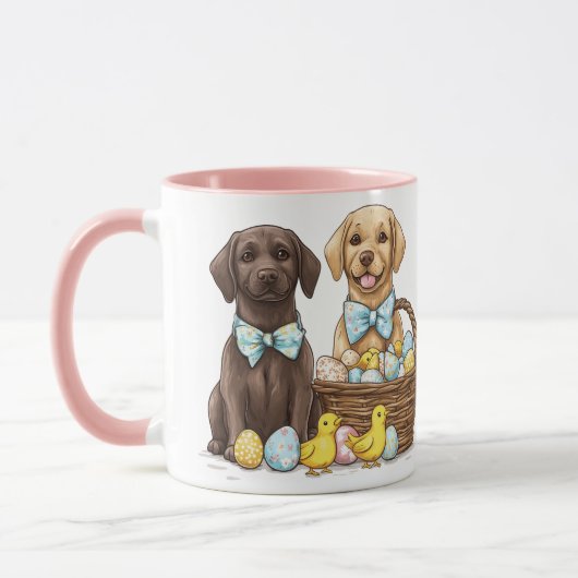 イースター ラブラドール レトリバー 犬 マグカップ (左)