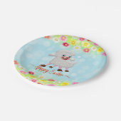 イースター·ラム·アンド·フラワーズ ペーパープレート (アングル)