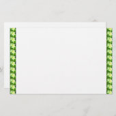 イースター・リリーのボーダー白の背景 便箋 (正面/裏面)