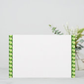 イースター・リリーのボーダー白の背景 便箋 (スタンド正面)