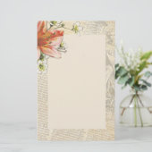 イースター・リリーの宗教ラテン系の文字の天使 便箋 (スタンド正面)