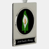 イースター・リリーの旗の装飾 シルバープレートバナーオーナメント (右)