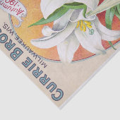 イースター・リリーの1905年のヴィンテージの花柄のティッシュペーパー 薄葉紙 (詳細)