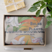 イースター・リリーの1905年のヴィンテージの花柄のティッシュペーパー 薄葉紙 (ギフト)